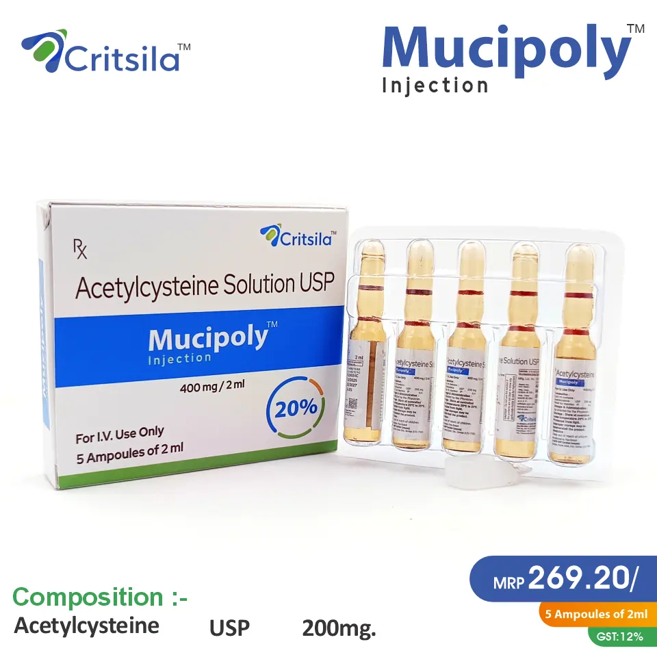 Acetylcysteine 20% injection PCD pharma franchise